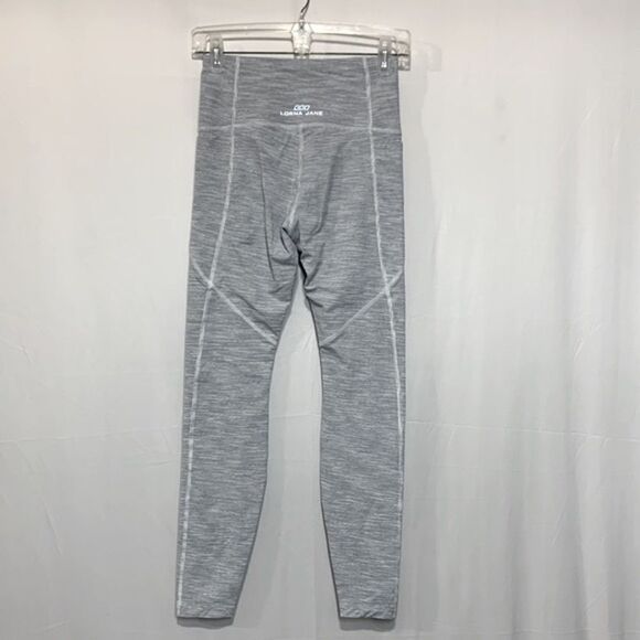 LORNA Jane leggings side pockets booty support gray fine stripe women’s - Picture 2 of 12